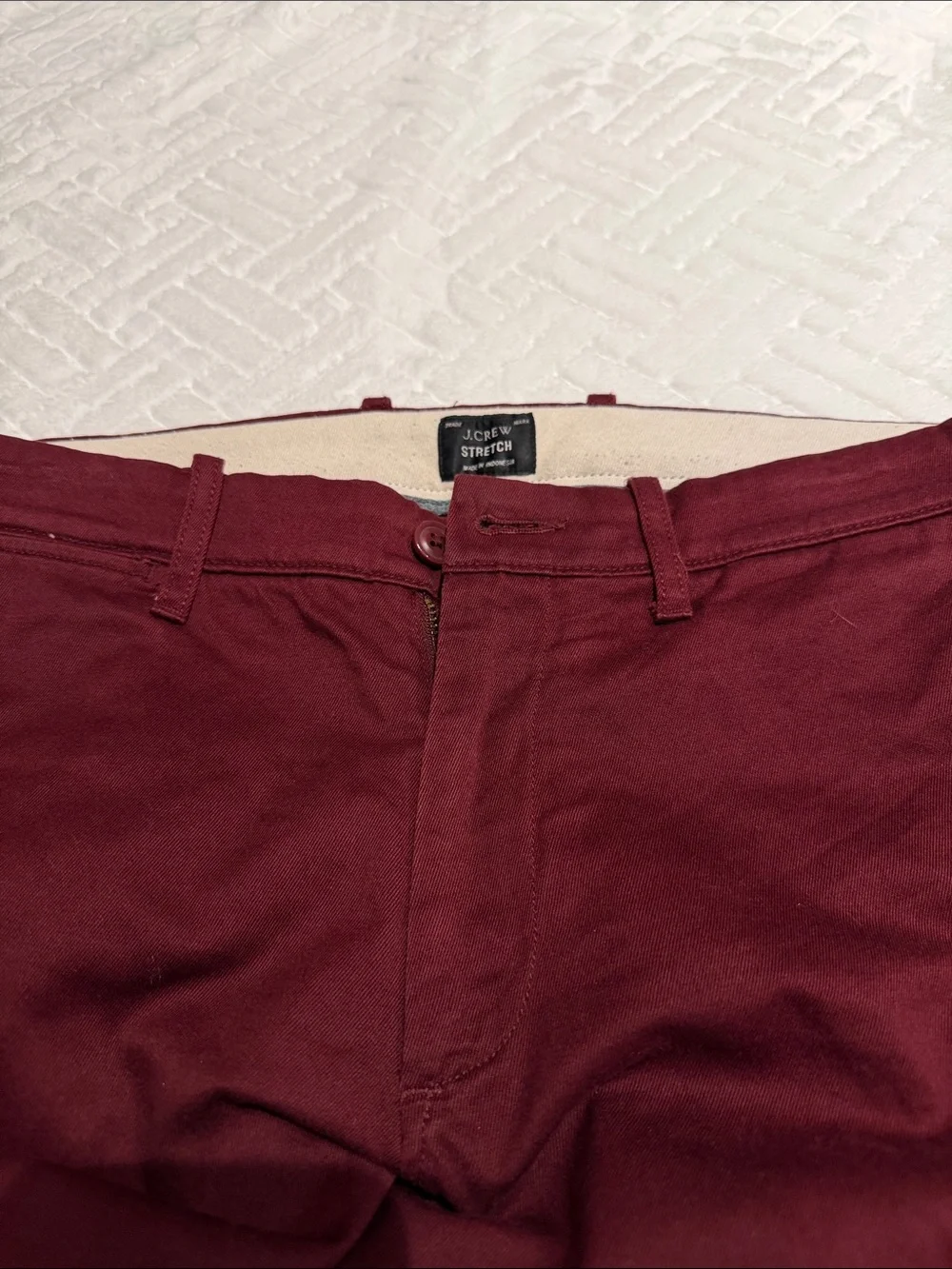 Men's Burgundy Chino Pants J Crew size 30/30